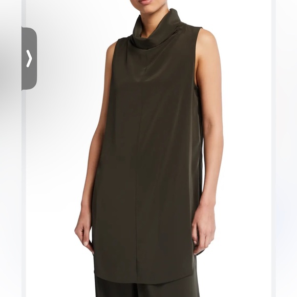 Co sleeveless high cowl blouse